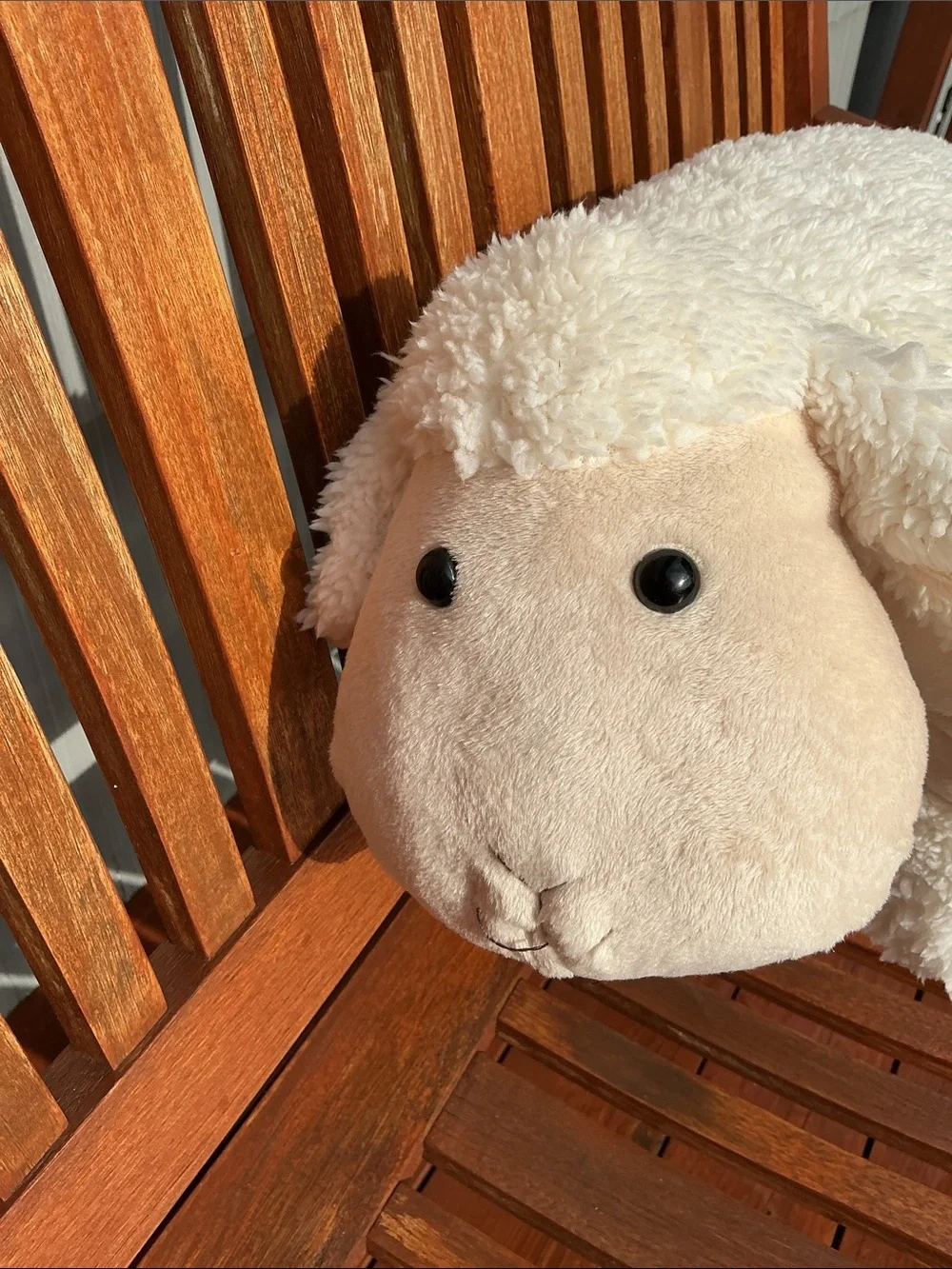 Pillow Pals Club Cuddly Cream Sheep Plush Bath Pillow.NEW